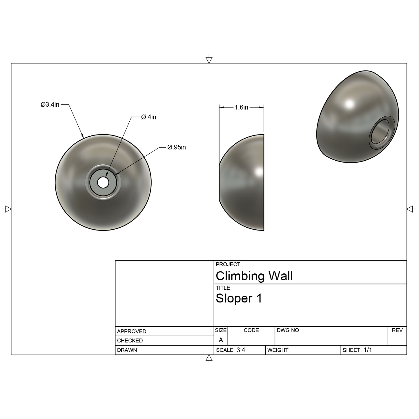 Climbing Hold - Sloper 1 Files